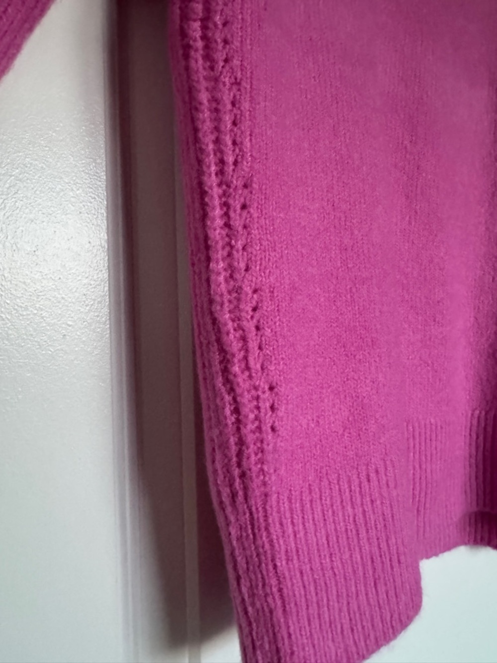 NWT! J. Crew Women’s Relaxed crewneck pullover light petunia pointelle size XS - Picture 5 of 12